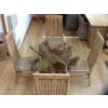 1.2m Reclaimed Teak Root Square Dining Table with 4 Vikka Chairs - 1